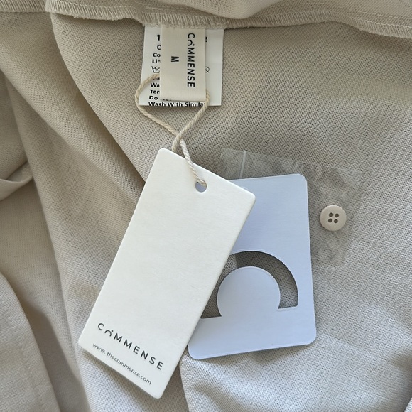 Commense Cotton and Linen Button Front Knotted Long Dress - Picture 12 of 13